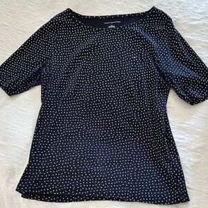 Tommy Hilfiger Women's Navy Polka Dot Blouse